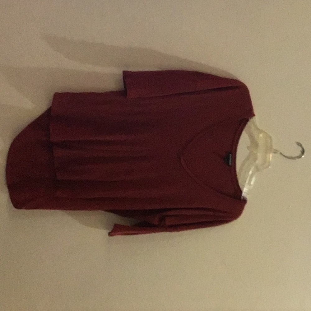 Dark Red V-Neck Shirt
